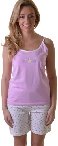 Cool 100% Cotton PJ Pyjama Set with Cute Apple Motif, Pink, Medium