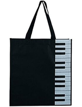 Schwarz-Klavier-Tasten Musik Handtasche Einkaufstasche Einkaufstasche Handtasche