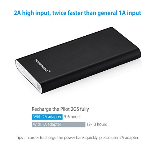 Poweradd Pilot 2GS 10000mAh Grande Capacit   Chargeur Batterie Portable de Secours Externe  Apple c  ble non inclus  - Noir