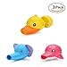 Produktbild Heiße Verkaufs-Kinder-Badezimmer-Küche-Wannen-Hahn-Extender mit Cartoon-Tierform für Kinder / Babyhandreinigung, Lebensmittelqualität-Material -Elephant, Ente und Dolphin 3 PCS