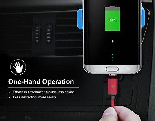 Lively Life Magnetic Type C Chargeur C  ble Sync Cordon de Charge avec 2 connecteurs pour Samsung  Huawei  Nouveau Macbook  HTC  Sony et Plus USB C p  riph  riques 3 3ft   1m  Rouge 