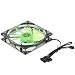 Produktbild CAOQAO LED Gehäuselüfter Green Light 15 LED 120 mm DC 12V 4-pin Quiet PC Edition LED Gehäuselüfter PC-Gehäuse D "Computer Ultra-Quiet Mod