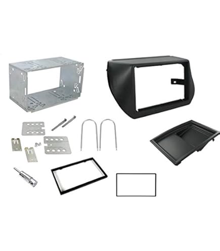 Mascherina Autoradio Grigia Per Fiorino 2008+ - Adattatore Montaggio Stereo 1 Din, Colore Grigio