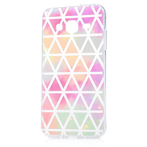 Badalink Silikon Handy Hülle für Samsung Galaxy J3 2016 Duos J320F 5.0" Schutzhülle Bunte Muster Ultra Slim Weich TPU Gummi Bumper Case Protective Back Case Cover Schale Tasche