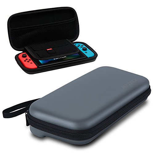 Preisvergleich Produktbild MPTECK @ Grau Case Reiseetui Tasche Hülle Aufbewahrungstasche für Nintendo Switch NINTENDO SWITCH nintendo switch Konsole Accesoires