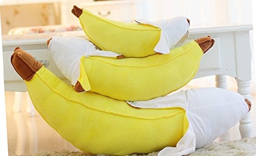KiKi Monkey Geschälte Banane Plüsch-Spielzeug-Puppe-Plüsch-Kissen-Kissen Banane Kissen|| Geburtstagsgeschenk||Kissen||für dekorative Lachen Kissen Polster Dekokissen Stuhlkissen Sitzkissen Rund Weihnachten Geschenk (50cm) - 2