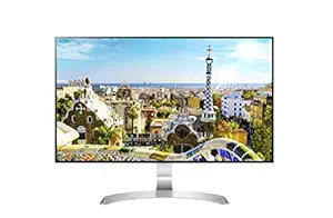 LG 27 inch (68.5 cm) 4 Side Borderless LED Monitor - Color Calibrates Full HD, IPS Panel with VGA, HDMI, in-Built Speakers - 27MP89HM (Silver/White)