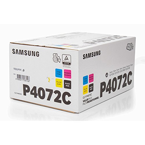 Original Toner passend für Samsung CLX-3185 FN Samsung P4072C CLT-P4072C - 4x Premium Drucker-Kartusche - Schwarz, Cyan, Magenta, Gelb - 1x1500 & 3x1000 Seiten