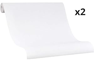 Novamur 2 x Zeichenpapier Rolle Weiß Malpapier für Kinder 20m x 0,53m (2 x 10m) Hochwertige deutsche Qualität