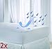 Set (PACK) of 2 Velfont Waterproof Terry Towelling Mattress Protector - Fitted, Single Size (90x190/200cm)
