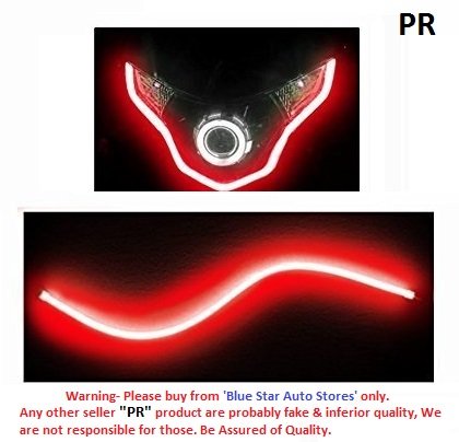 Buy PR Headlight Neon LED DRL Tube RED 