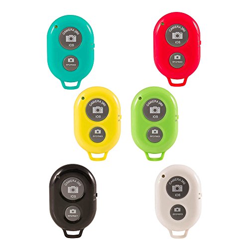 Preisvergleich Produktbild weiß Drahtloser Bluetooth Fernauslöser mit Kameraaktivierung (verwendet mit Selfie-Stick) für Apple iOS und Android Smartphone und Tablet