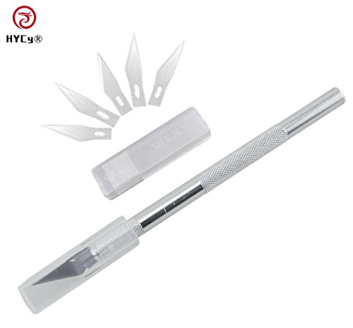 Preisvergleich Produktbild Hycy Holzbearbeitung 6 Klingen Skalpell Messer Werkzeuge Kit Cutter Gravur Handwerk Messer Skulptur Carving Messer Handwerkzeug