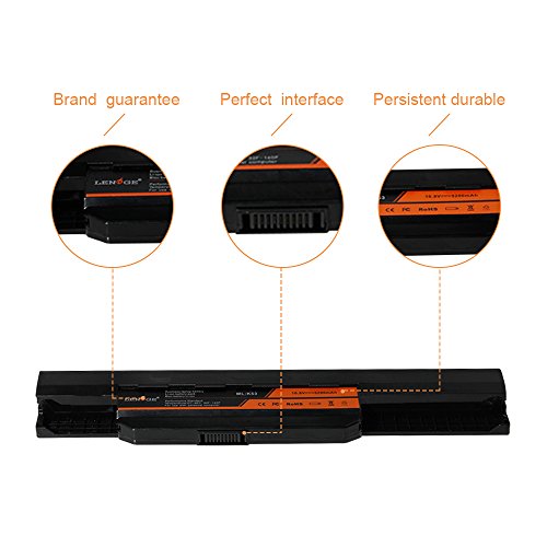 LENOGE Hochleistung Neue Akku Für Asus Laptop Batterie K53 A32-K53 A42-K53 10.8V/5200mAh A43 A43B A43BY A43E A43F A43J A43EI241SV-SL - 5