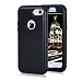 Produktbild Girlyard Tough Armor Hülle für iPhone 8 Plus/ 7 Plus Hybrid 3 in 1 Vorne und Hinten Bumper Schutz, Weich Silikon mit Hart PC Full Cover High Impact Defender Anti-Kratzer Stoßfest für iPhone 7 Plus/ iPhone 8 Plus (5.5 Zoll) - Schwarz