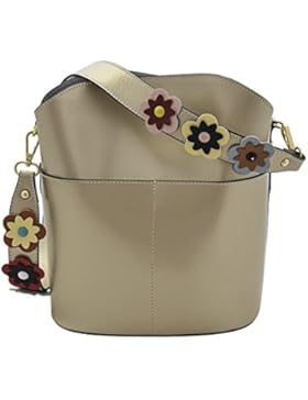 AGNESE Schultertaschen Henkeltaschen Handtaschen Tasche Damen Echtes Leder Made in Italy