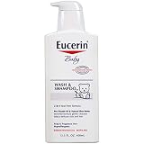 eucerin baby White Bebé, de lavado y jabón, sin perfume, 13,5 fl oz (400 ml) - Eucerin