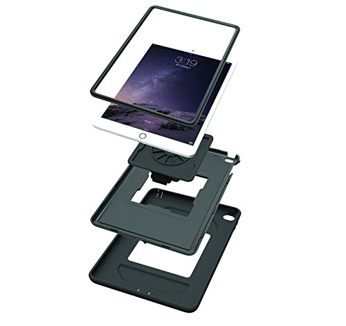 Incipio Capture Extrem Robuste Schutzhülle mit Abnehmbarer Drehbarer Handschlaufe und Displayschutzfolie für Apple iPad Air 2 – Schwarz - 5