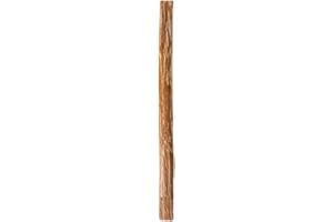 DAMIAN-WIKLINA Valla de madera natural, postes redondos – madera de nogal opcional para valla de listones / valla de granja / valla de jardín (altura 120 cm)