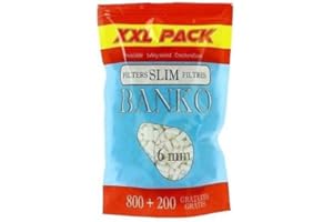 OLIGEI Lot 5 Sachet 1000 Filtre BANKO Slim 6mm - Feuille Rouler Cigarette - Port 0€ 206
