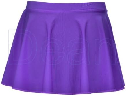 Dancewear Nylon Lycra Circular Skirt Girls Kids Fancy Party Ballet Dance Gift (Purple, 11-13)