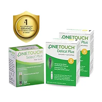 OneTouch Select Plus Test Strips 50s Pack + 2 * 25's OneTouch Delica plus lancets