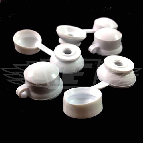 100, WHITE CORRUGATED ROOFING PLASTIC SCREW COVER CAPS - ONDULINE, COROLUX