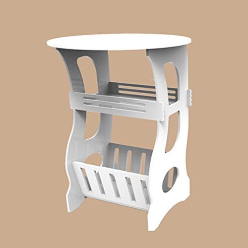 ZCJB Flower racks Modern Simple Coffee Magazine Table Bedroom Living Room Flower Racks Desktop Shelf Small Round Table Plastic ( Size : 47cm )