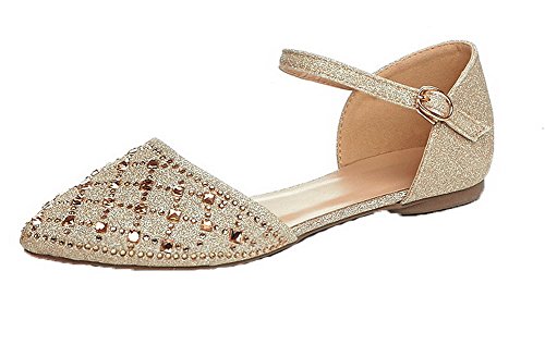 Allhqfashion Womens Studded Buckle Closed Toe Sandals Desertcart