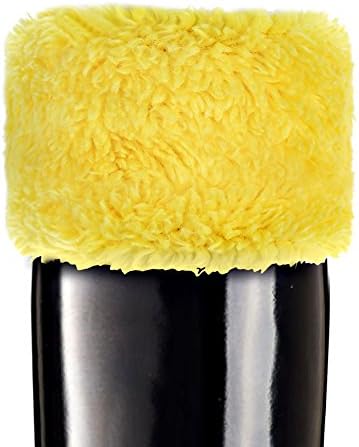 TPLB Thermal Fleece Welly Socks for Hunter Tall Rain Boots, Warm Winter Boots Liner with Fuzzy Cuff,Best Leg Warmers for Winter (Yellow, M)