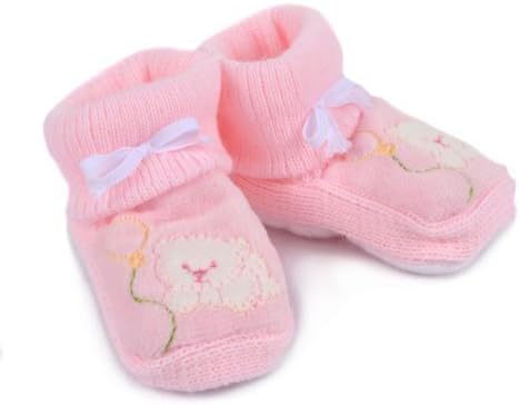 Baby Girl Pink Booties Christening 12 Standup Edible Premium Wafer Paper Cake Toppers Decoration 12 X 55Mm