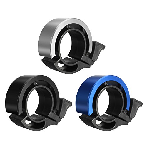 Aluminum Fahrradklingel,CAMTOA 90db Fahrrad Glocke Fahrradglocke für Radfahren,Fahrrad Mini-Glocke für MTB Rennräder Fahrrad fahren,Lenker Alarm Horn Ring 22.2-24mm Fahrradbell Erwachsene und Kinder Blau - 8