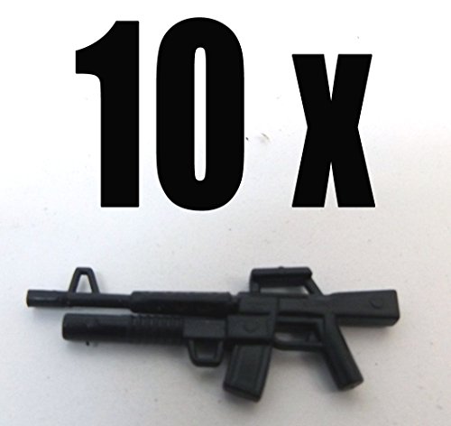 Modbrix 7601 - 10 x M4 Gewehr mit Granatwerfer Custom Waffen Set für Lego Figuren thumbnail