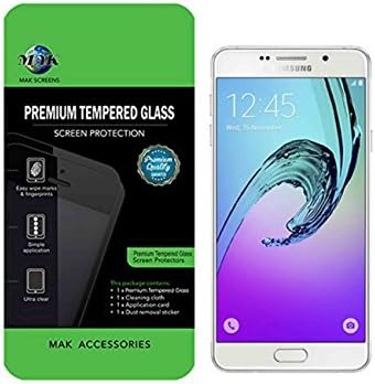 SAMSUNG A3 SCREEN PROTECTOR MAK-Premium Quality Tempered-Glass Screen Protector for New Samsung A3 2016 MODEL Ultra Thin Lightweight, Hardness up to 9H - Includes MAK Microfiber Cleaning Cloth and MAK Application Card (A3 2016 TEMPERED GLASS)