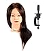 BEAUTY STAR® Professional 20" 70% Real Long Hair Hairdressing Cosmetology Mannequin Manikin Training Training Head With Clamp Stand