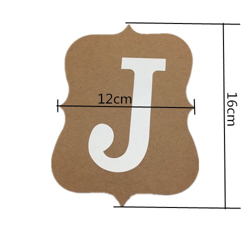 Musuntas Girlande Vintage / Rustikal Kraftpappe “Just Married“,Hochzeits-Girlande, Banner – als Deko zur Hochzeit mit weißen Schriftzug - 4