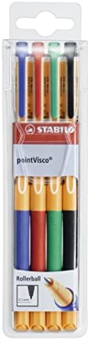 STABILOGel Rollerball pointVisco Wallet of 4 Assorted Colours