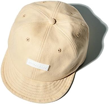 KIMTIME Short Brim Baseball Cap Trucker Hat Cap Unisex Cute Fashion Adjustable Cotton Twill Snapback Hip-hop Flat Hat Khaki