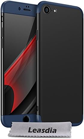 for Apple iPhone 7 7s Case 4.7 Inch 3 In 1 Detachable Hard Shockproof Unique PC with Cap Protective Ultra Slim Anti-Scratch 360 Cover (Black)