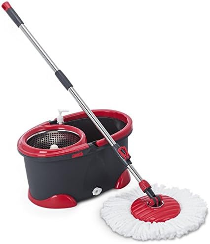 Mop Stainless Steel 360 Degree Rotating and Microfibre with Soap Dispenser and Valve for Easy Emptying the Cube