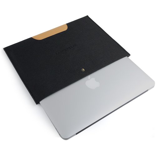 ©art&cherry Filztasche für Ultra Notebooks bis 13 Zoll mit Verschluss schwarz - 2