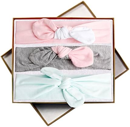 Jolieer 3 Pieces Cute Baby Elastic Headbands Hair Bands Rabbit Ears