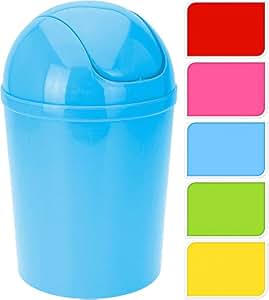 Poubelle 25 Litres Avec Couvercle Basculant - Plastique Résistant, Couleur Sauge Argentée