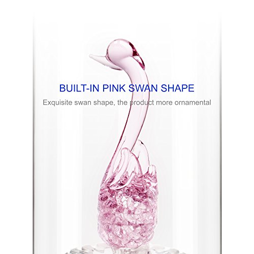 REANICE Recycler Glas Bongs transparente wasser bong 18.8mm bong schüssel höhe 26cm direkt glas rohre honigwabe zweig bongwasser bohrinseln pfeife großen bongs – glas mit zubehör pink - 4