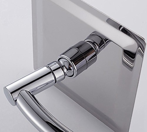 ke1aip 20,3 cm 360 ° Drehgelenk quadratisch Regendusche Kopf Verlängerung Edelstahl Dusche Kopf Spray + Schlauch (1,5 m) + Boden - 5