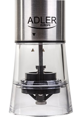 2er Set Elektrische Pfeffer-/ Salzmühle Adler AD4433 aus Edelstahl, Keramik-Mahlwerk, inkl. 8x AA-Batterien - 4