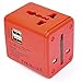 Price comparison product image Power plug converter socket universal USB travel abroad (gift strap), 2USB-red