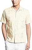 camisa guayabera blanca manga larga en medellin  Camisa de vestido Casual de guayabera los hombres (grandes, marfil)