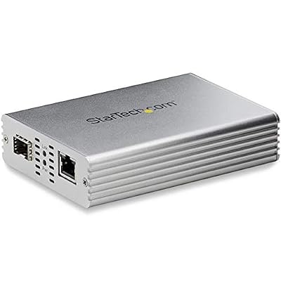 StarTech Convertisseur de média en Fibre Ethernet 10 Go - Fente SFP+ - Convertisseur média Fibre vers cuivre
