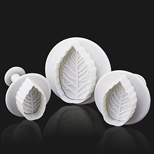 Fondant Ausstecher Set DIY 47tlg, Sedhoom Fondant Ausstechformen Mit Auswerfer, Modellierwerkzeug, Glätter, Rollstab, Schere Für Kuchen Dekoration Fondant Marzipan - 6